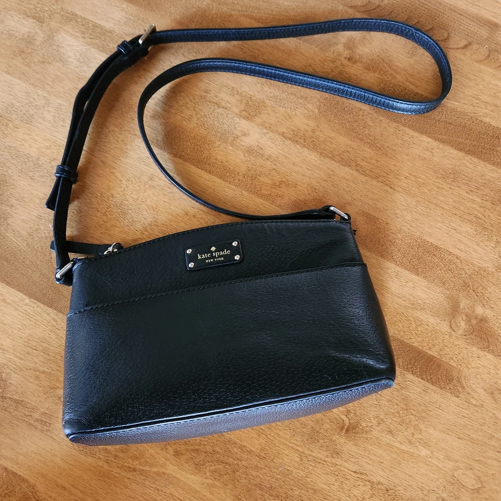 Kate Spade Black Grove Street Millie Pebbled Leather Crossbody Bag